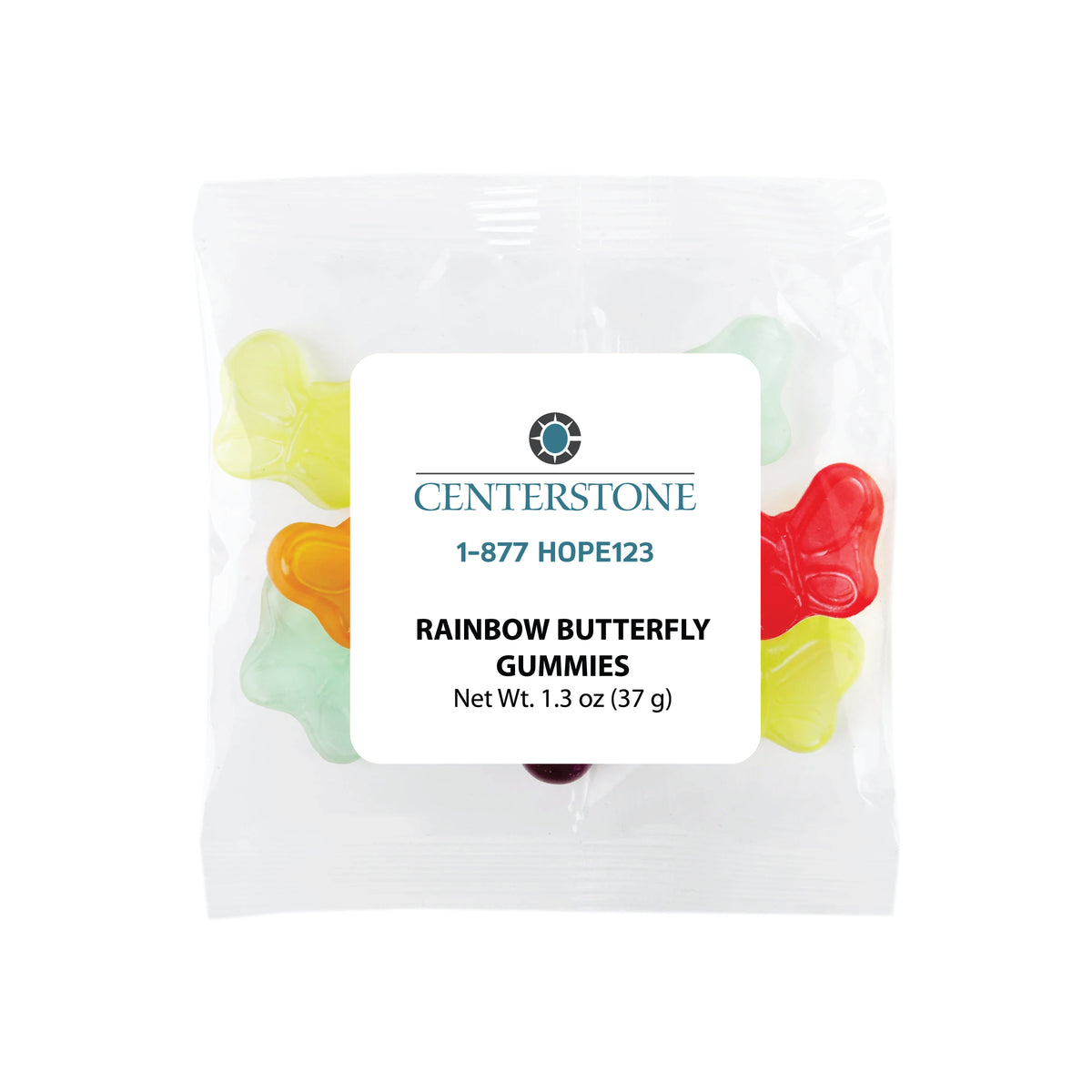 Custom Mini Gummi Butterflies Taster Packet - Bulk 50 pcs