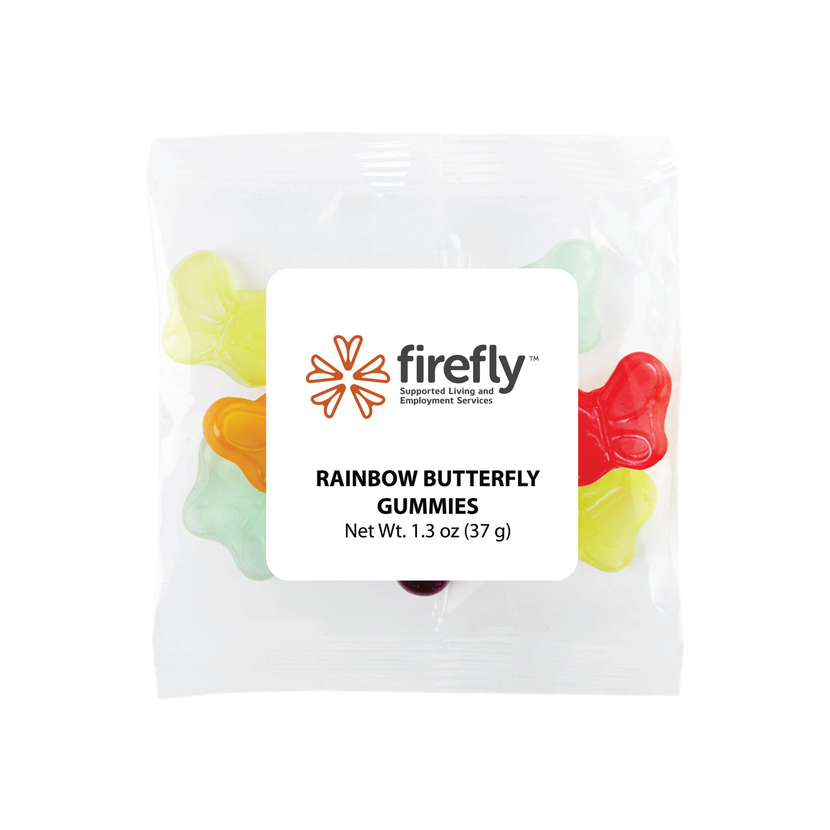 Custom Mini Gummi Butterflies Taster Packet - Bulk 50 pcs